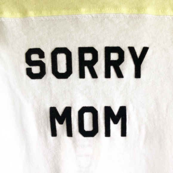 WILDFOX Sorry Mom Samuel Tee Yellow NWT Size XXS - Picture 3 of 7